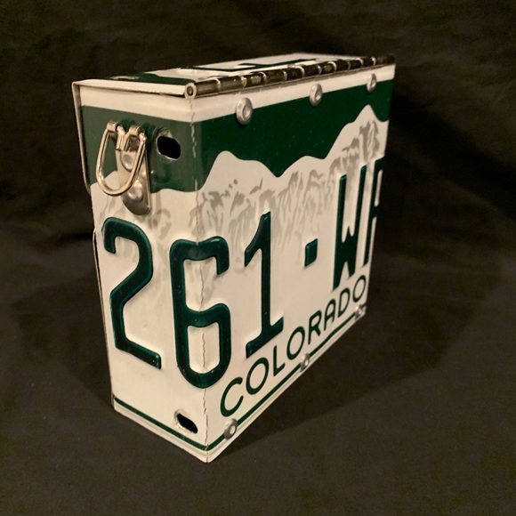 Handmade Colorado License Plate Crossbody Bag - Picture 4 of 8